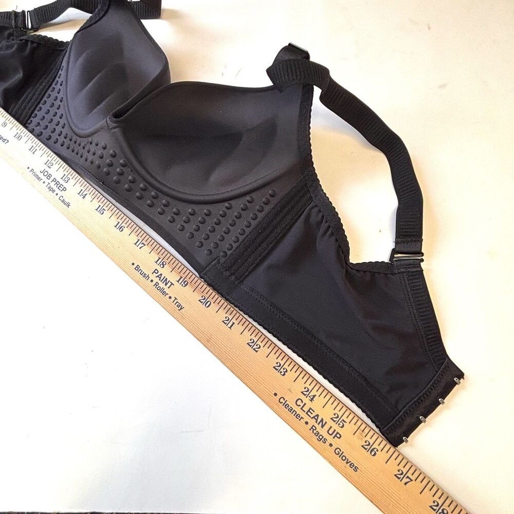 FENGTI Bras Lot Of 2 Push Up 36B Black And Maroon Rhinestones Lace Sexy Lingerie - Picture 7 of 16